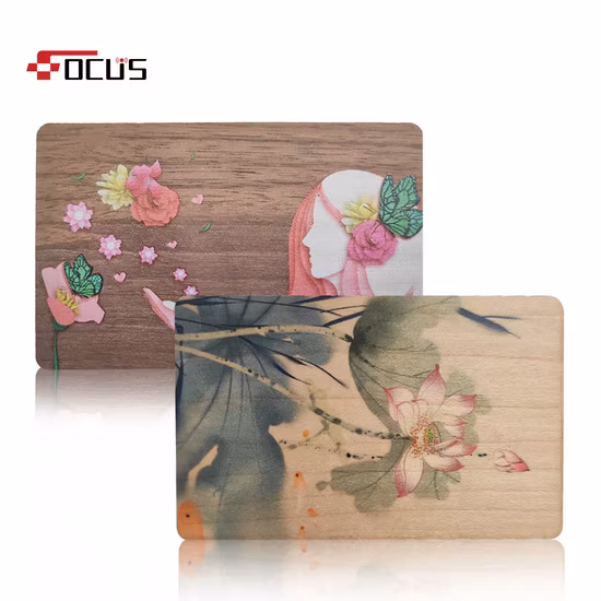 Carte cadeau en bois de gros clé RFID pour le contrôle d'accès